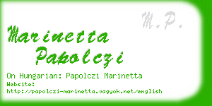 marinetta papolczi business card